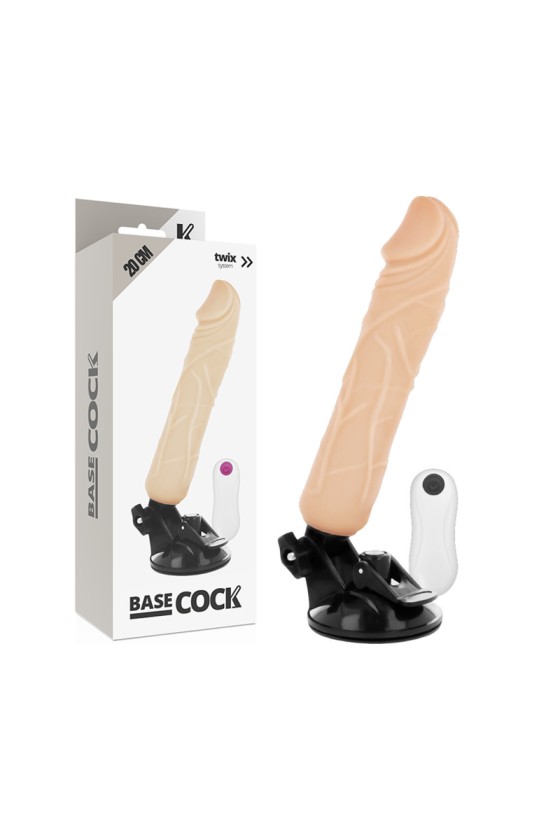 BASECOCK - REALISTISCHER NATÜRLICHER FERNBEDIENUNGSVIBRATOR 20 CM