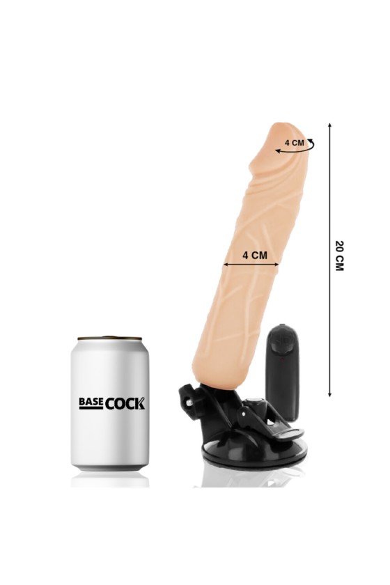 BASECOCK -  REALISTIC VIBRATOR REMOTE CONTROL FLESH 20 CM