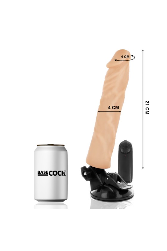 BASECOCK - REALISTIC VIBRATOR REMOTE CONTROL BLACK 21 CM