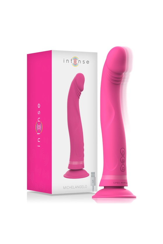 INTENSE - DILDO VIBRADOR DE SILICONA ROSA MICHELANGELO