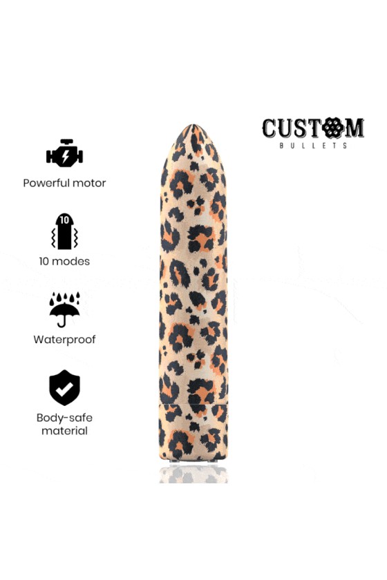 CUSTOM BULLETS - RECHARGEABLE BULLET LEOPARD 10 INTENSITIES