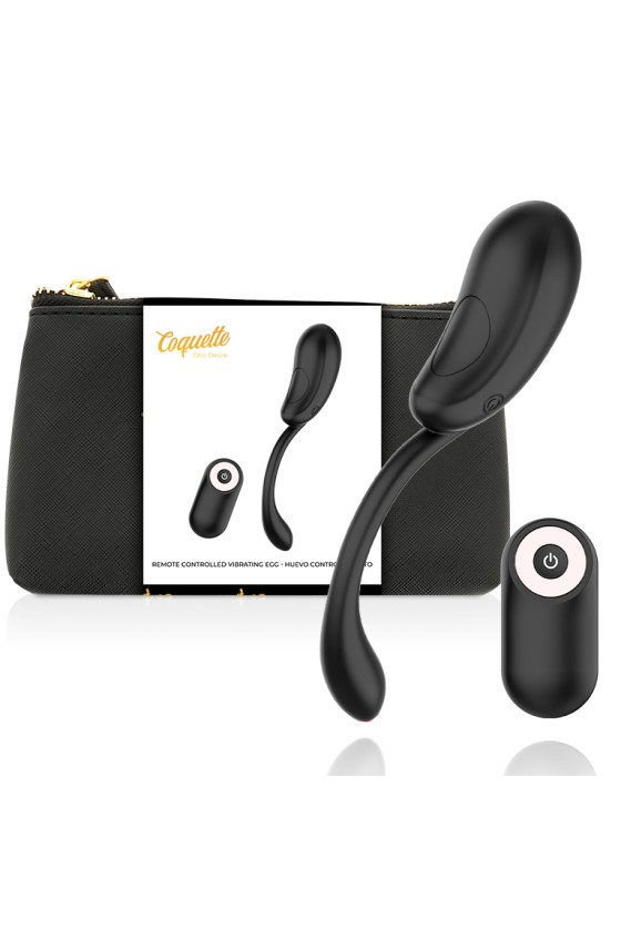 COQUETTE TOYS - HUEVO VIBRADOR MANDO A DISTANCIA RECARGABLE NEGRO/ ORO