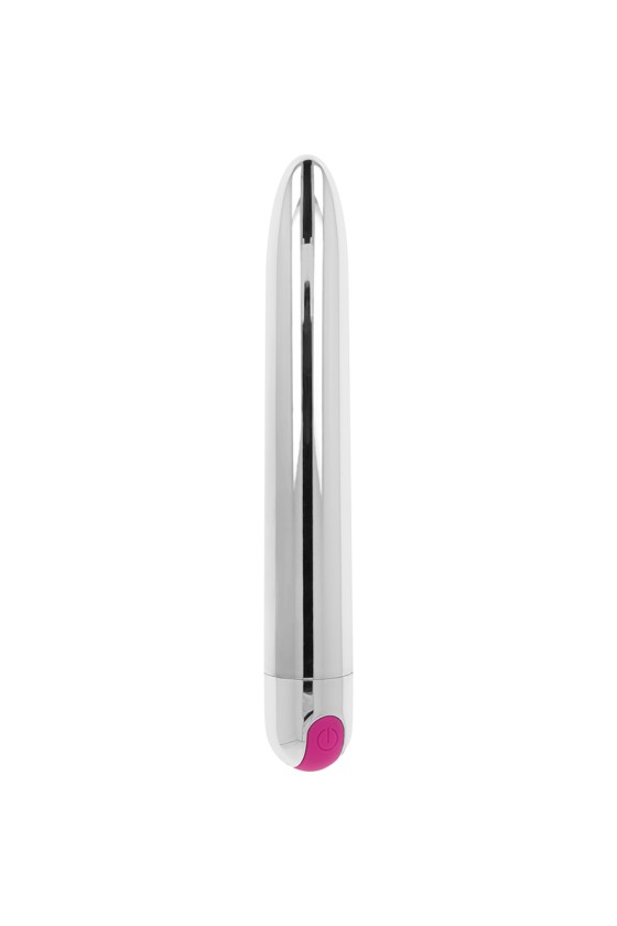 OHMAMA - WIEDERAUFLADBARER SILBERVIBRATOR 10 MODI 18,5 CM