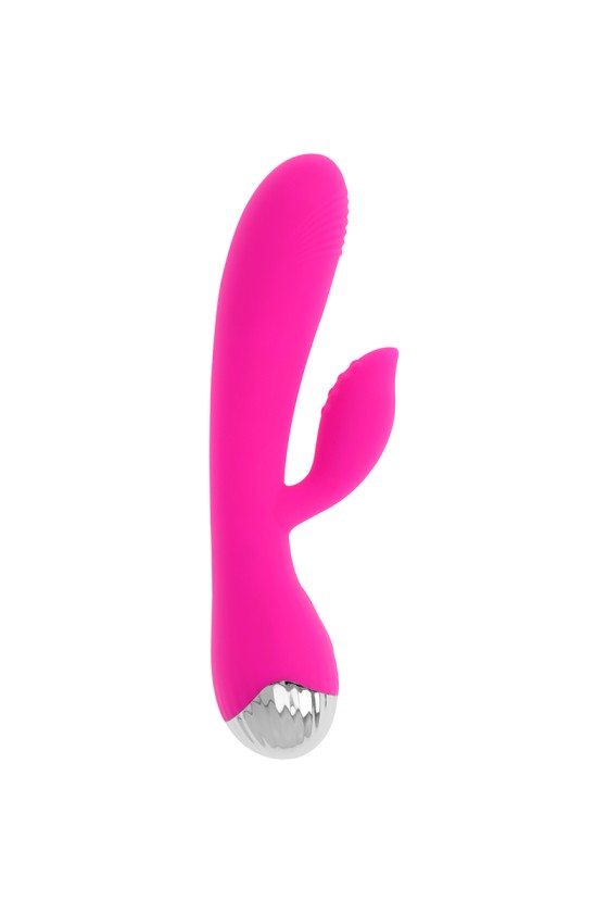 OHMAMA - VIBRATEUR RECHARGEABLE AVEC LAPIN 10 MODES DE VIBRATION 19 CM