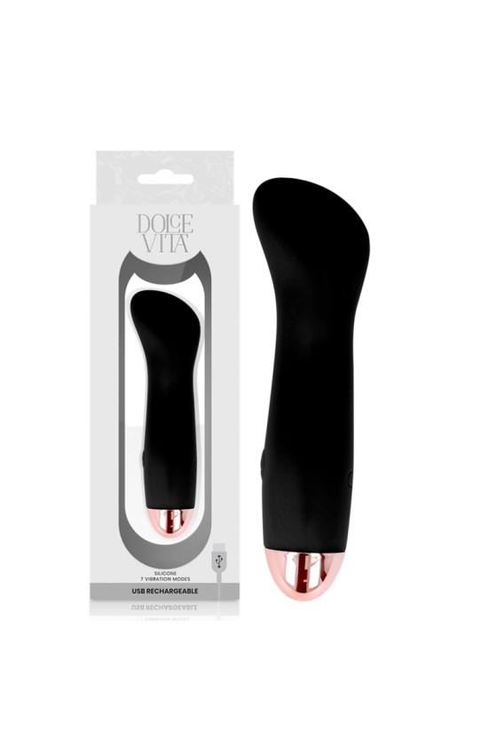 DOLCE VITA - VIBRADOR RECARGABLE ONE NEGRO 7 VELOCIDADES