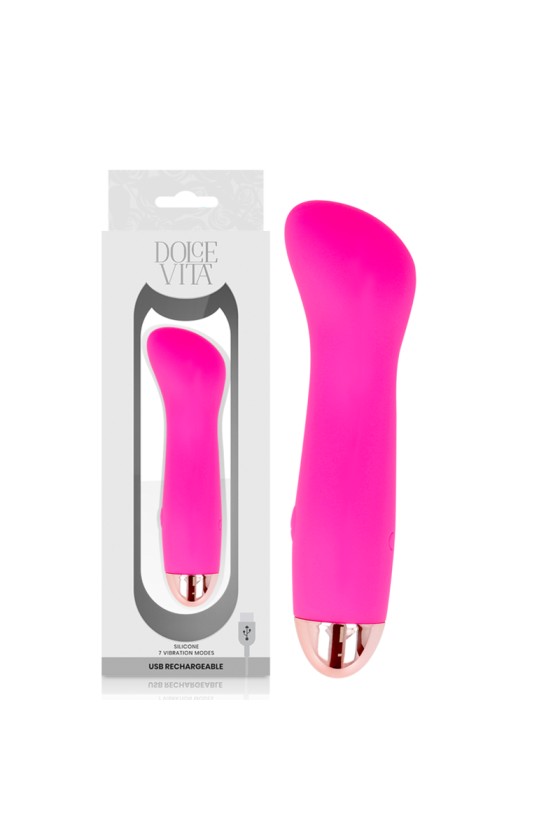 DOLCE VITA - AUFLADBARER VIBRATOR EINE ROSA 7 GESCHWINDIGKEIT