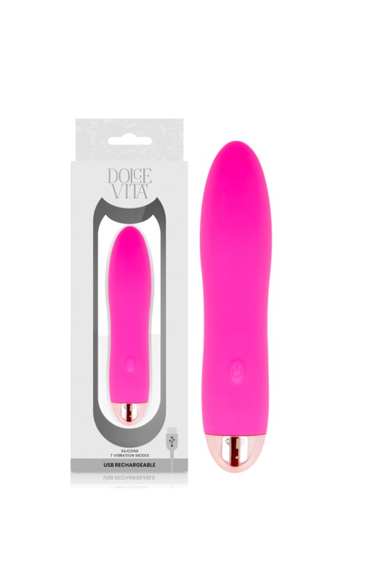 DOLCE VITA - RECHARGEABLE VIBRATOR FOUR PINK 7 SPEEDS