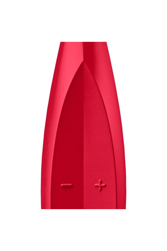 SATISFYER - VIBRADOR TWIRLING FUN TIP ROJO