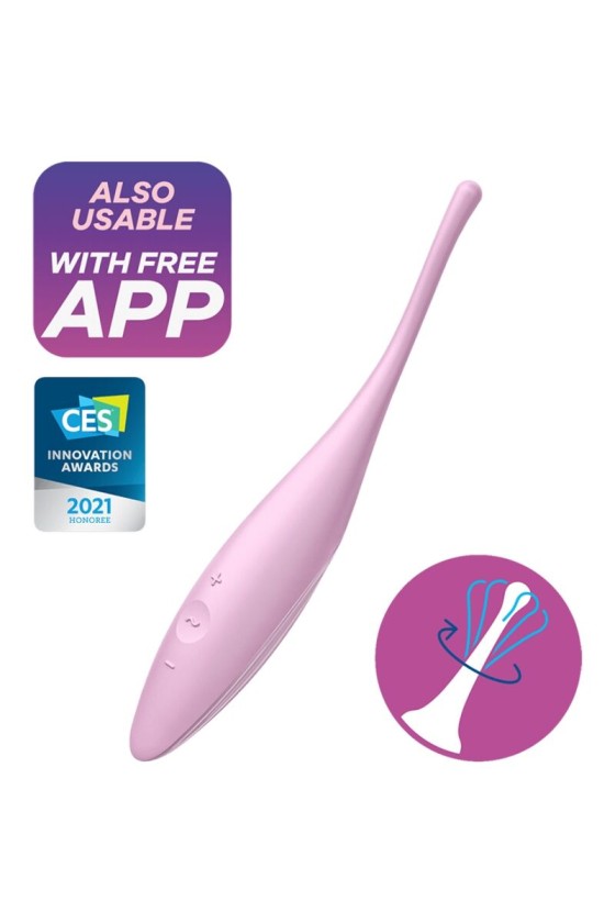 SATISFYER - TWIRLING JOY CLIT TIP VIBRATOR PINK