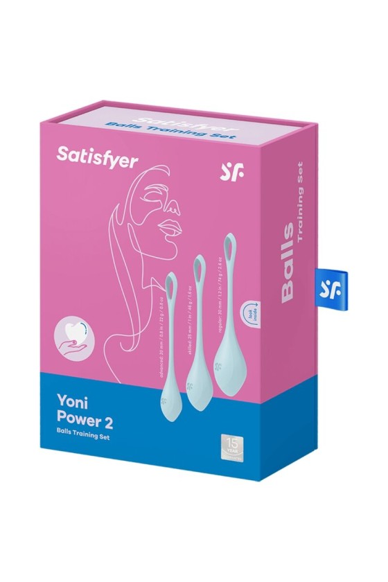 SATISFYER - ENSEMBLE ENTRAÎNEMENT YONI POWER 2 BLEU