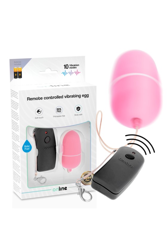 ONLINE - HUEVO VIBRADOR CON CONTROL REMOTO ROSA