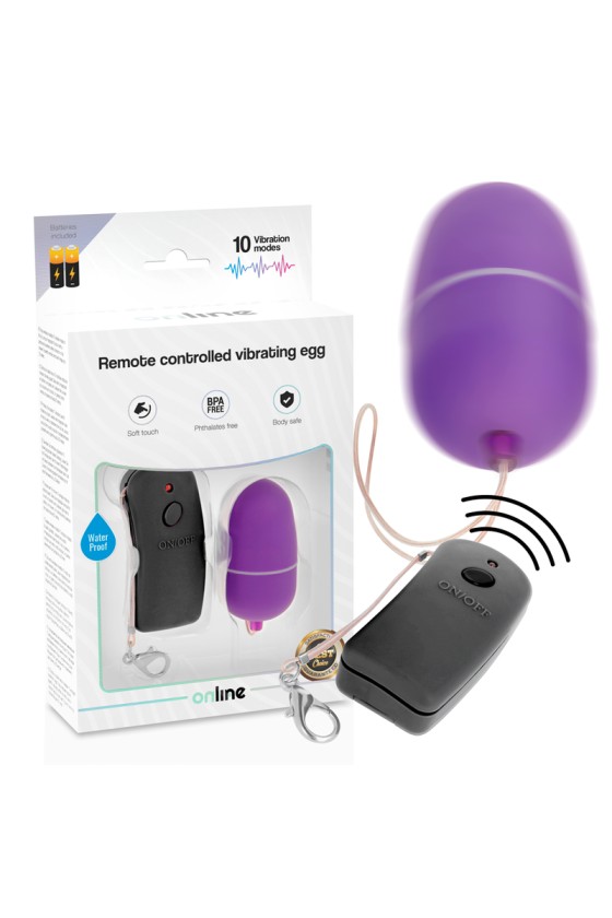 ONLINE - HUEVO VIBRADOR CON CONTROL REMOTO MORADO