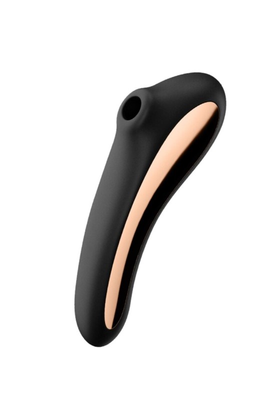 SATISFYER - VIBRADOR PULSO DE AIRE DUAL KISS NEGRO