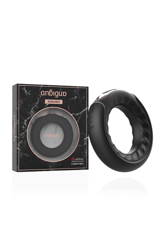 ANBIGUO - ANILLO VIBRADOR ADRIANO COMPATIBLE CON TECNOLOGÍA INALÁMBRICA WATCHME