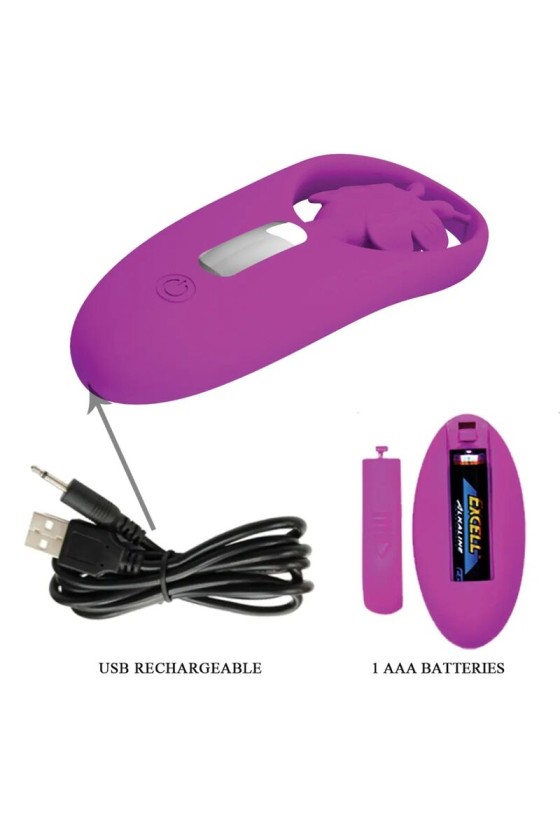 PRETTY LOVE - DANCING BUTTERFLY STIMULATOR FOR PANTIES WITH REMOTE CONTROL LILAC