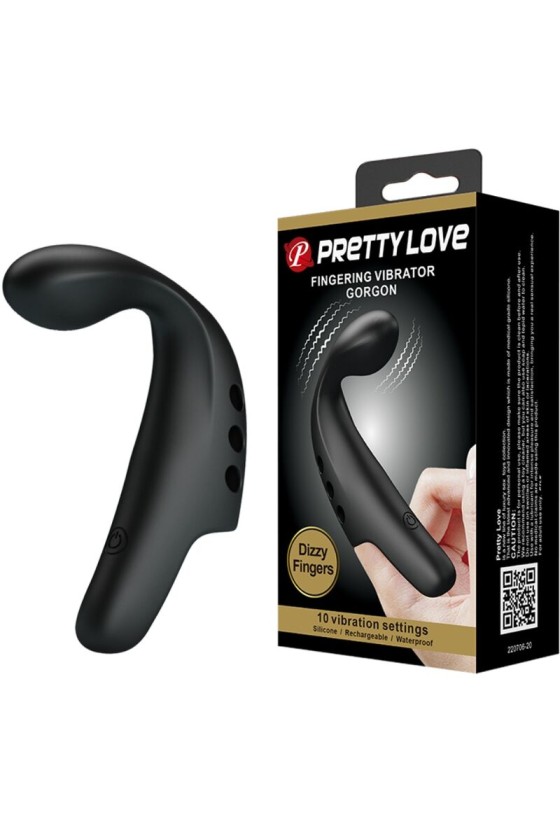 PRETTY LOVE - BLACK GORGON VIBRATOR THIMBLE