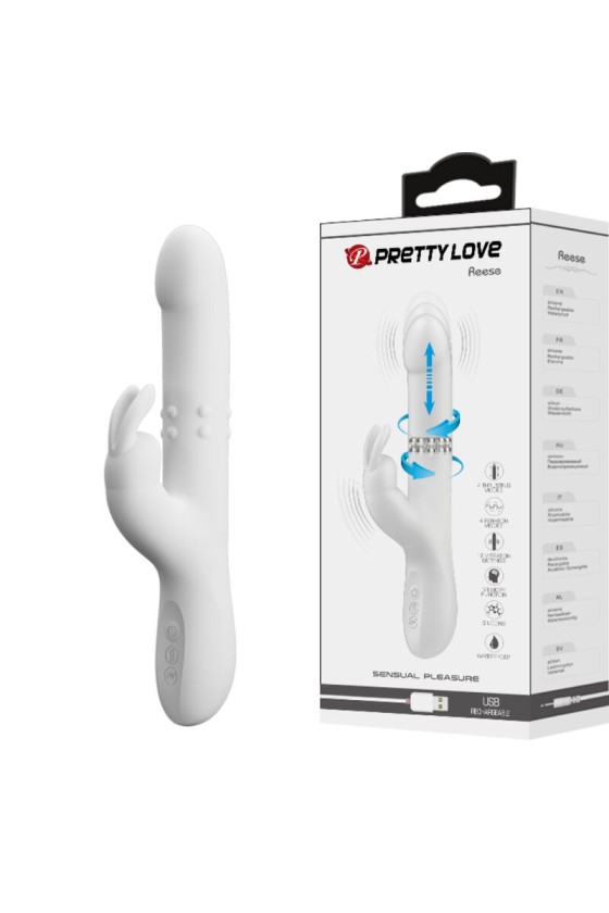 PRETTY LOVE - REESE VIBRATOR MIT SILBERNE ROTATION