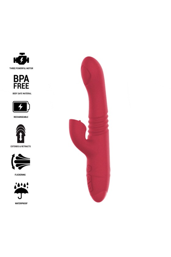 INTENSE - VIBRATEUR UP  DOWN RECHARGEABLE MULTIFONCTION DUA AVEC LANGUE ROUGE