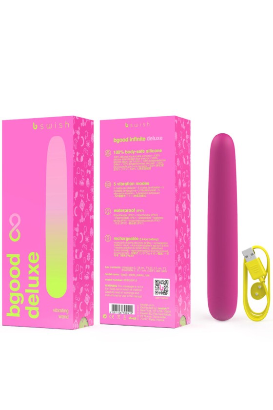 B SWISH - BGOOD INFINITE DELUXE WIEDERAUFLADBARER VIBRATOR ROSA SILIKON