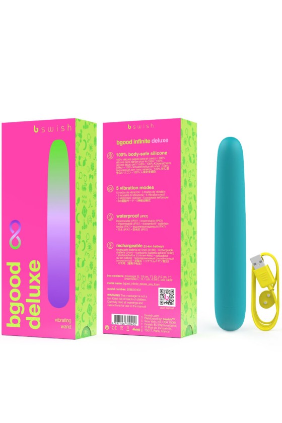 B SWISH - BGOOD INFINITE DELUXE WIEDERAUFLADBARER VIBRATOR BLAUES SILIKON