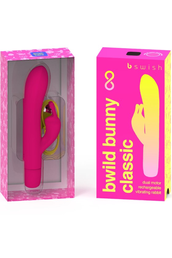 B SWISH - BWILD BUNNY INFINITE CLASSIC VIBRADOR RECARGABLE SILICONA ROSA