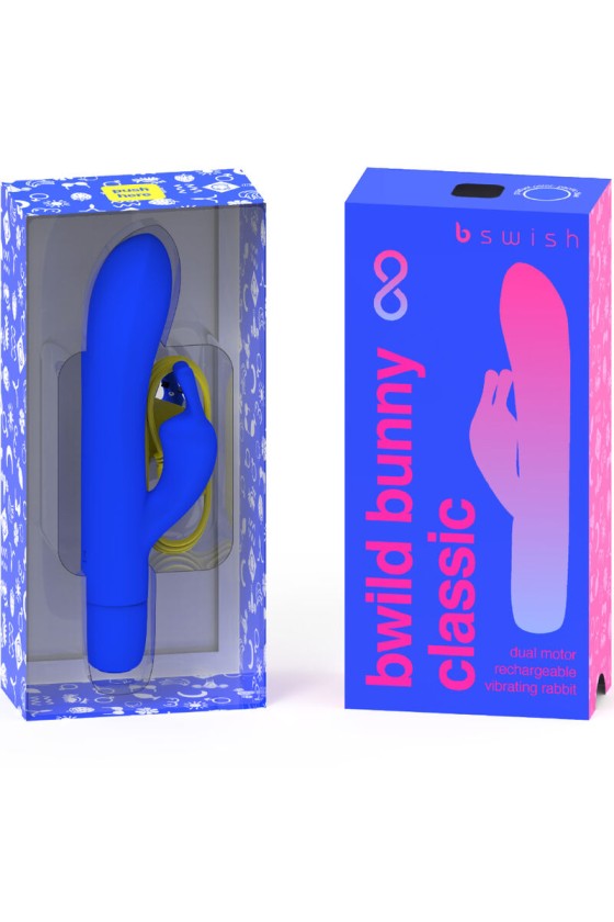 B SWISH - BWILD BUNNY INFINITE CLASSIC RECARREGÁVEL VIBRADOR AZUL SILICONE