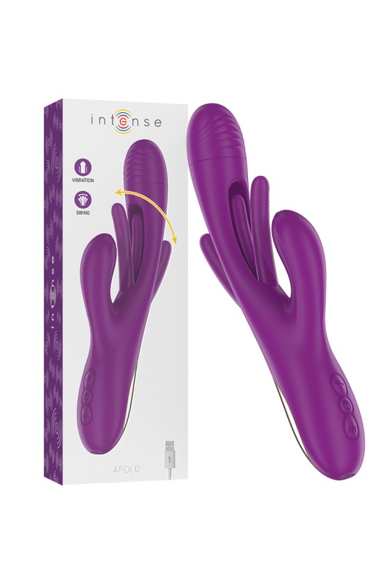 INTENSE - APOLO VIBRATEUR MULTIFONCTION RECHARGEABLE 7 VIBRATIONS AVEC LANGUE OSCILLANTE VIOLET