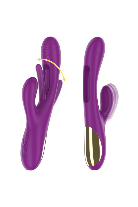 INTENSE - APOLO VIBRATEUR MULTIFONCTION RECHARGEABLE 7 VIBRATIONS AVEC LANGUE OSCILLANTE VIOLET