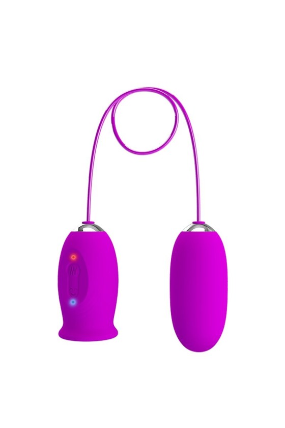 PRETTY LOVE - DAISY DUAL EGG RECHARGEABLE VIBRATOR PURPLE