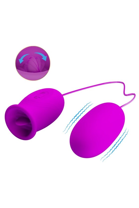 PRETTY LOVE - DAISY DUAL EGG RECHARGEABLE VIBRATOR PURPLE