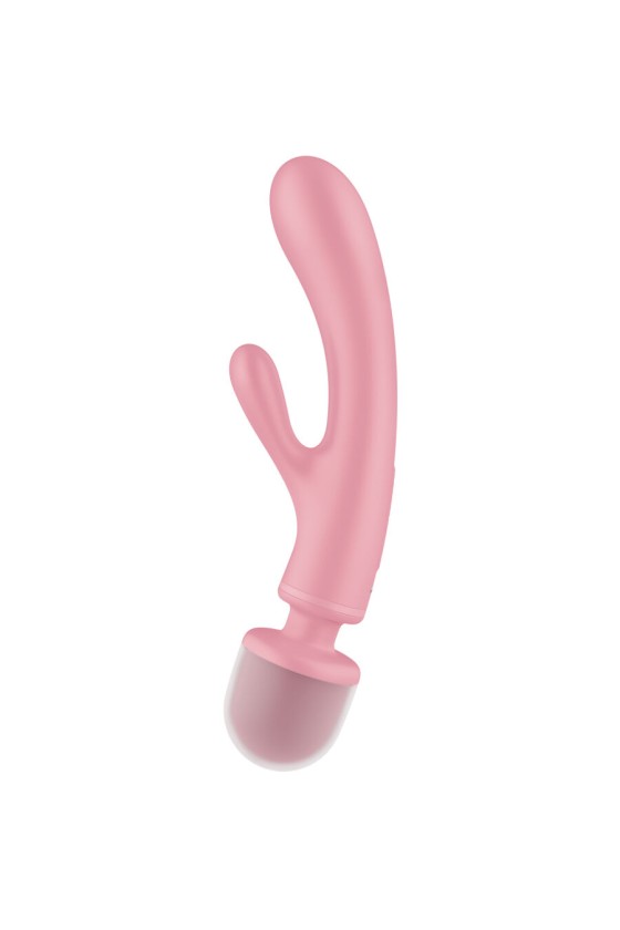 SATISFYER - TRIPLE LOVER RABBIT VIBRATOR MASSAGER GREY