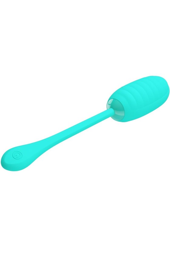 PRETTY LOVE - KIRK RECHARGEABLE VIBRATING EGG AQUA GREEN