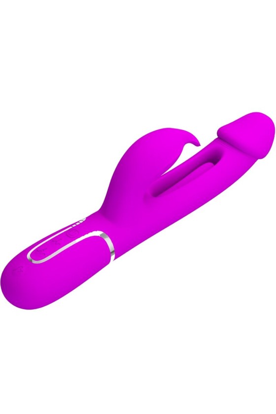 PRETTY LOVE - KAMPAS RABBIT VIBRADOR MULTIFUNCIÓN 3 EN 1 CON LENGUA VIOLETA