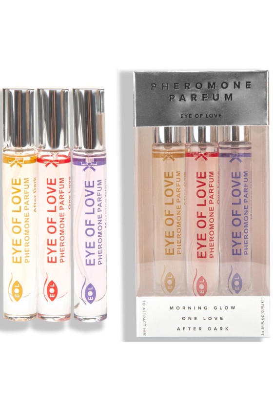 OLHO DE AMOR - EOL PHR PARFUM 10 ML SET/3 - BRILHO DA MANHÃ, UM AMOR, APÓS ESCURO