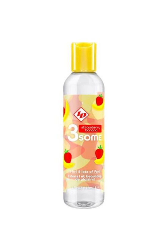 ID 3SOME - GARRAFA DE BANANA DE MORANGO DE 4 FL OZ