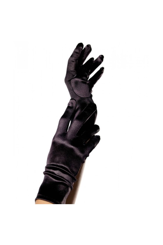 LEG AVENUE - GANTS SATIN NOIR