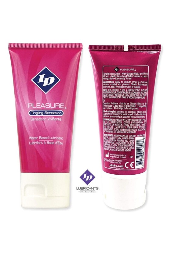 ID PLEASURE - WATER BASED LUBRICANT TINGING SENSATION TRAVEL TUBE 60 ML