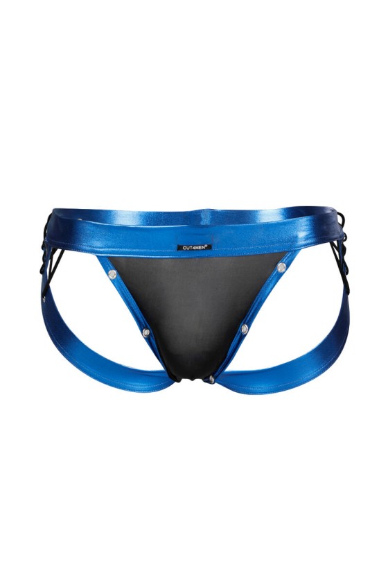 CUT4MEN - JOCKSTRAP DESIRE BLUE LEATHERETTE XL