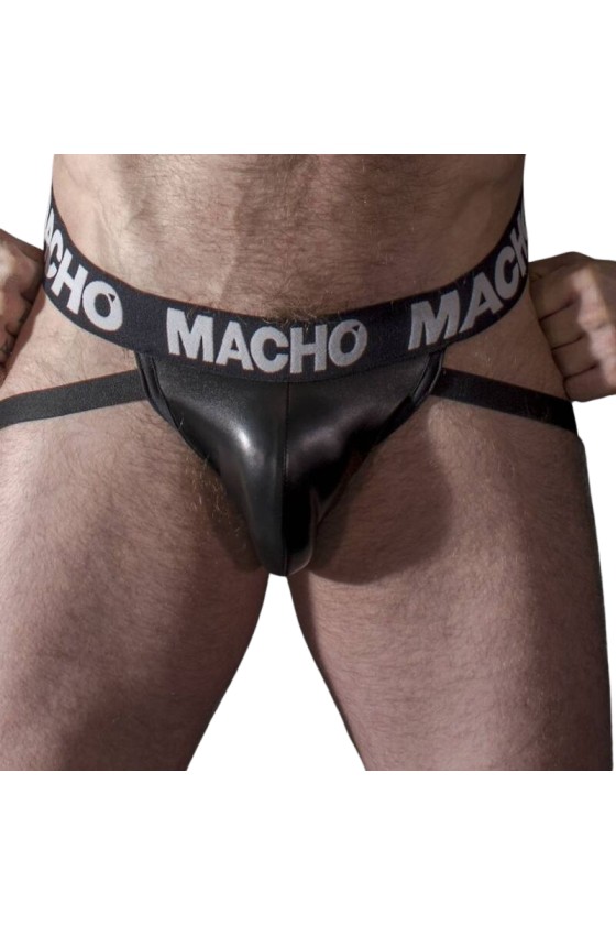 MACHO - MX25NC JOCK BLACK LEATHER XL