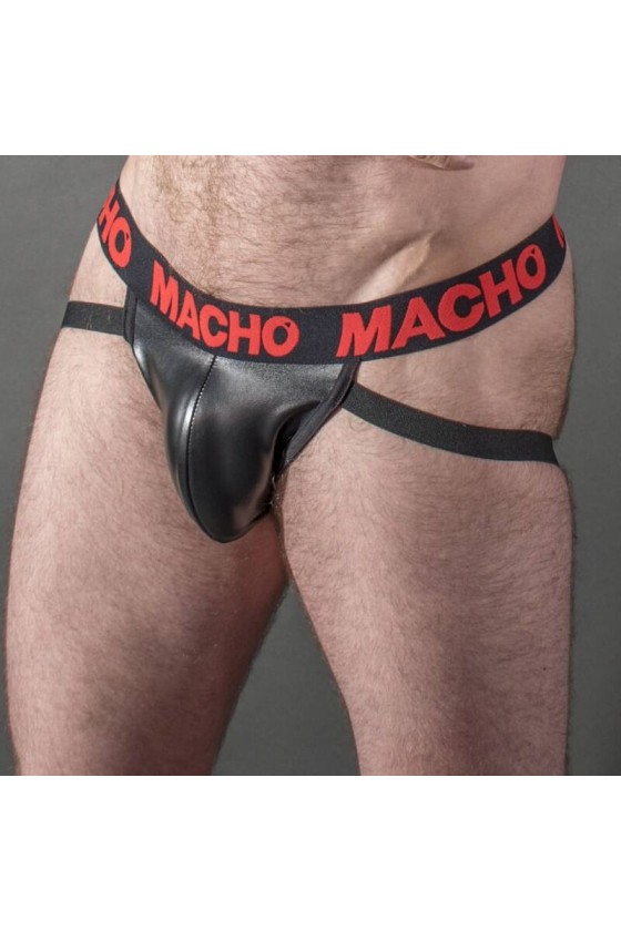 MACHO - MX25RC JOCK COURO VERMELHO S