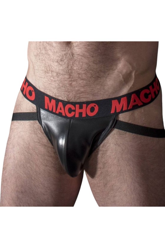 MACHO - MX25RC JOCK COURO VERMELHO S