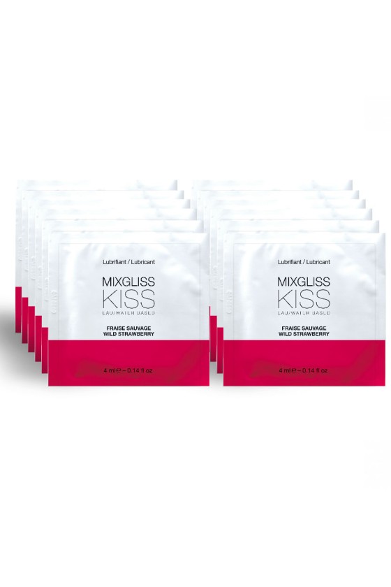 MIXGLISS - LUBRICANTE A BASE DE AGUA SABOR FRESA 12 MONODOSIS 4 ML