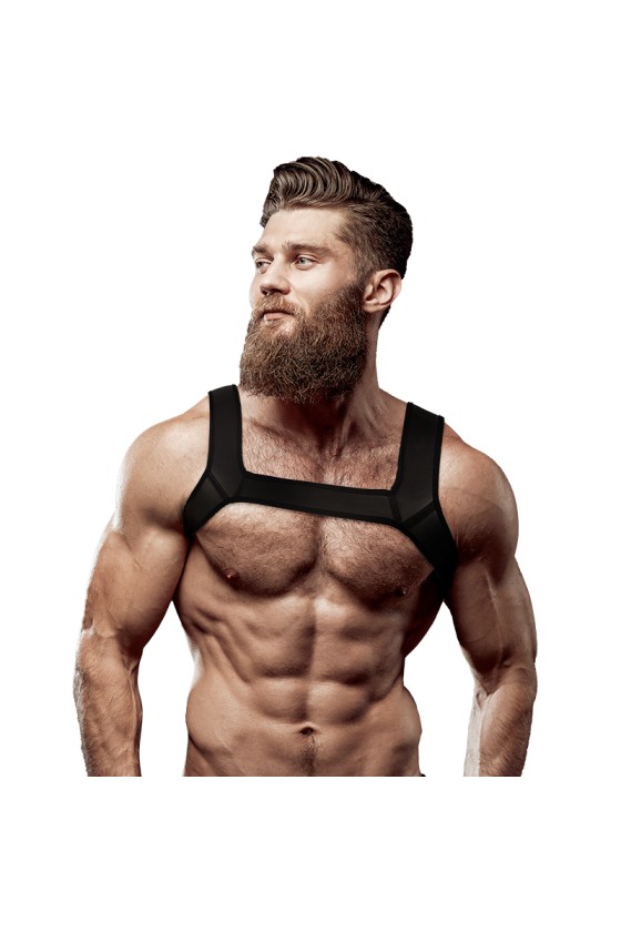 FETISH SUBMISSIVE ATTITUDE - NEOPRENE CHEST HARNESS FOR MEN SIZE L