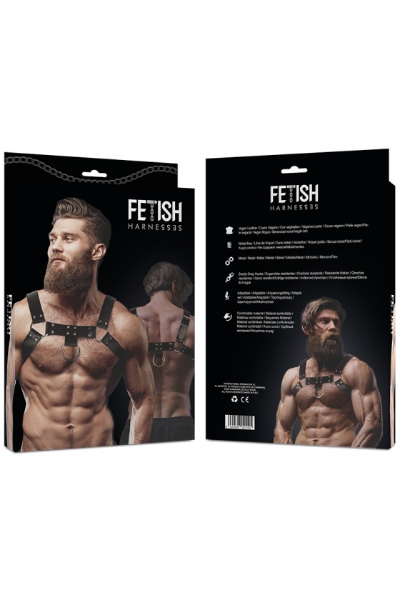 FETISH SUBMISSIVE ATTITUDE - IMBRACATURA PETTO IN ECOPELLE DA UOMO