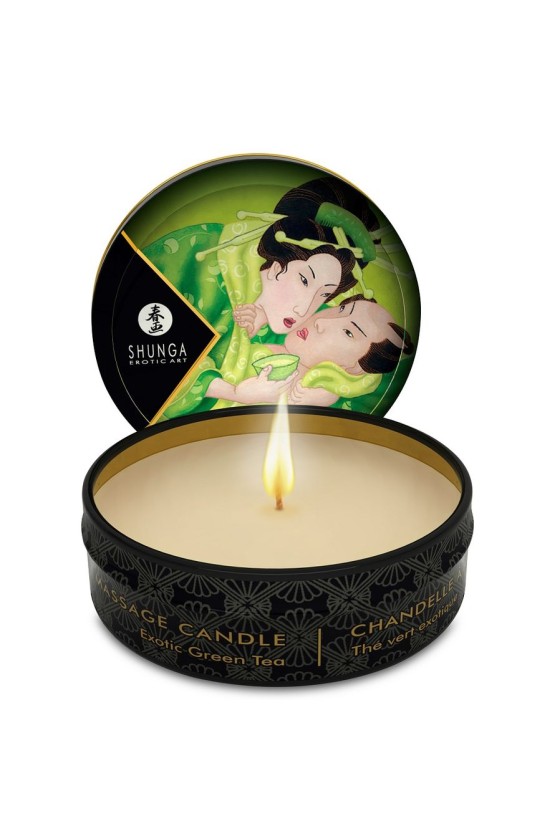 SHUNGA - MINI CARESSE À LA BOUGIE DE MASSAGE T VERT 30 ML