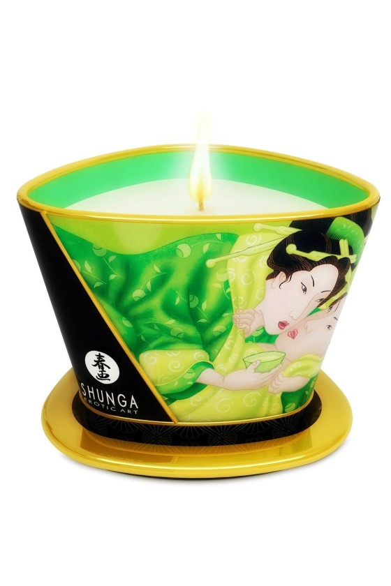 SHUNGA - MINI CARESSE À LA BOUGIE DE MASSAGE T VERT 170 ML