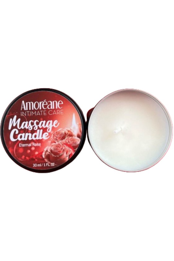 AMOREANE - BOUGIE DE MASSAGE ROSE ÉTERNELLE 30 ML