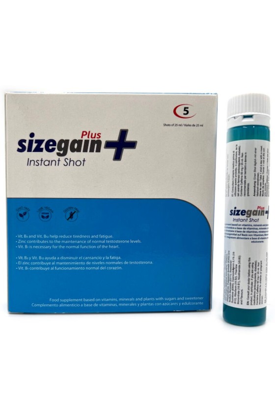 500 COSMETICS - SIZEGAIN PLUS INSTANT SHOT MALE ENERGIZER 5 UNITS