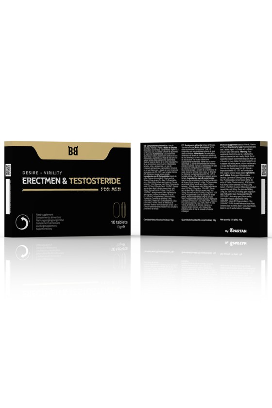 BLACK BULL - ERECTMEN TESTOSTERIDE POWER E TESTOSTERONA PARA HOMENS 10 CÁPSULAS