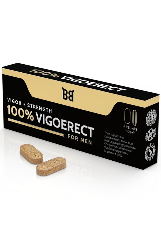 BLACK BULL - 100% VIGOERECT VIGOR + FUERZA PARA HOMBRE 4 TABLETAS